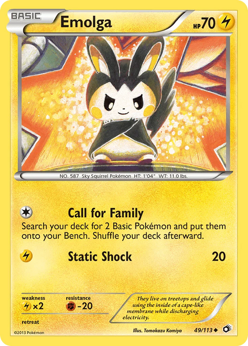 Emolga (49/113) [Black & White: Legendary Treasures] - for just $0.60! 