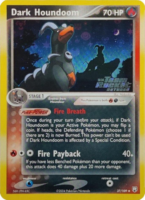 Dark Houndoom (37/109) (Stamped) [EX: Team Rocket Returns] - for just $40.65! 