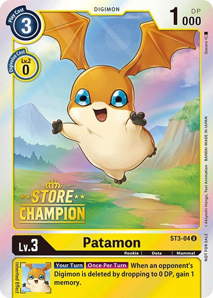 Patamon [ST3-04] (Store Champion) [Starter Deck: Heaven's Yellow Promos] - Just $0.35! Shop now at Retro Gaming of Denver