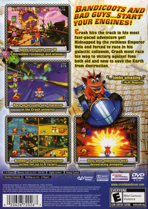 Crash Nitro Kart [Greatest Hits] – PlayStation 2 (PS2) - for just $6.99! 
