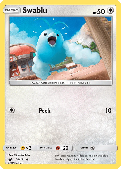 Swablu (79/111) [Sun & Moon: Crimson Invasion] - for just $0.10! 