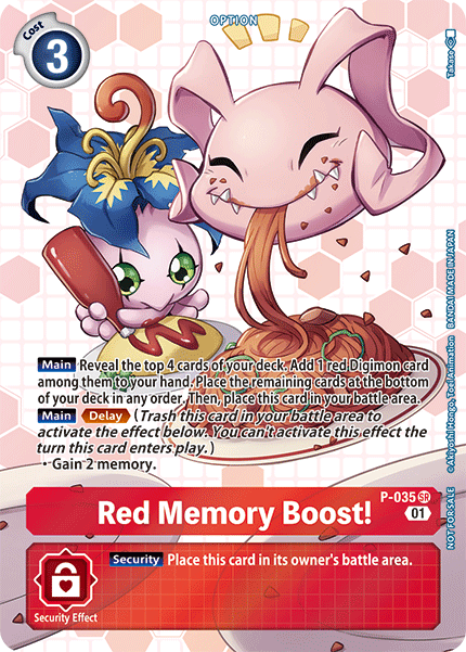 Red Memory Boost! [P-035] (Box Promotion Pack - Next Adventure) [Promotional Cards] - Just $0! Shop now at Retro Gaming of Denver