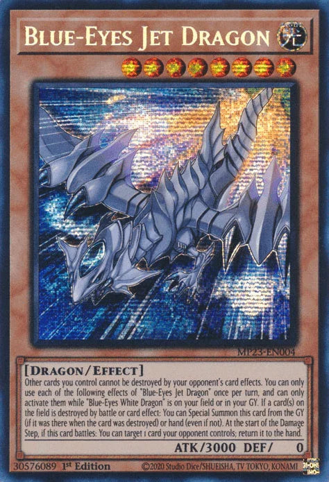 Blue-Eyes Jet Dragon [MP23-EN004] Prismatic Secret Rare - for just $0.45! 