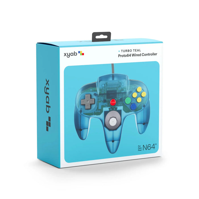PROTO64 Wired Controller for Nintendo 64 (N64) [Turbo Teal] – Nintendo 64 Accessory (N64) - for just $19.99! 
