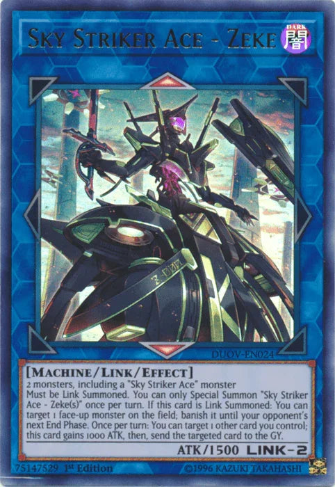 Sky Striker Ace - Zeke [DUOV-EN024] Ultra Rare - for just $0.45! 