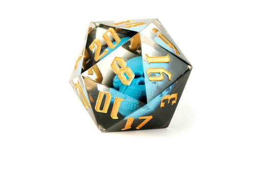 Mega D20 WITH Glowing Skull Hand Crafted 55mm Sharp Edge - for just $39.99! 
