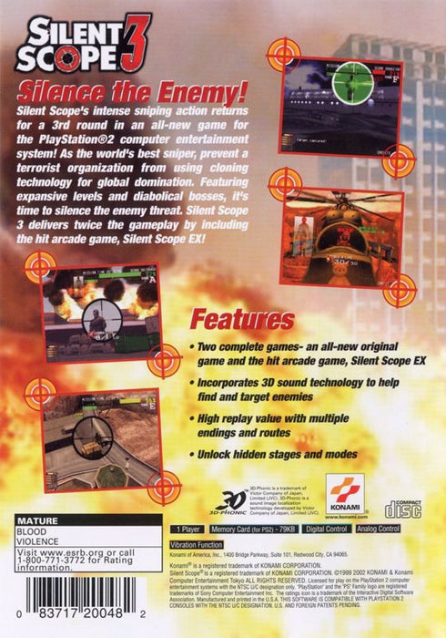 Silent Scope 3 – PlayStation 2 (PS2) - for just $7.99! 