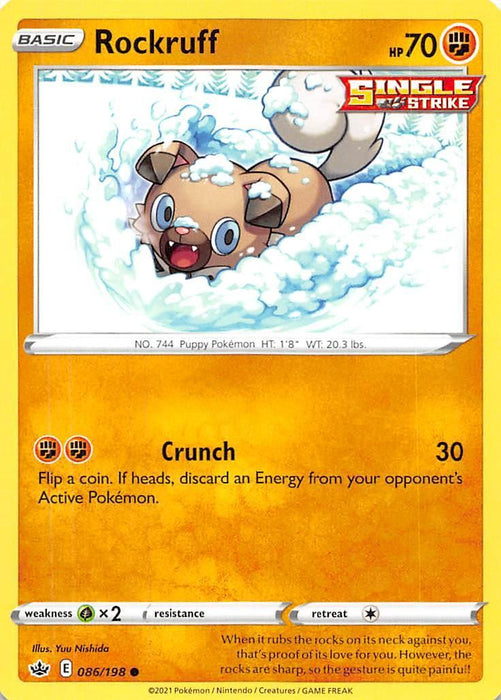 Rockruff (086/198) [Sword & Shield: Chilling Reign] - for just $0.10! 