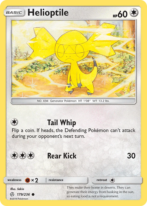 Helioptile (179/236) [Sun & Moon: Cosmic Eclipse] - for just $0.10! 