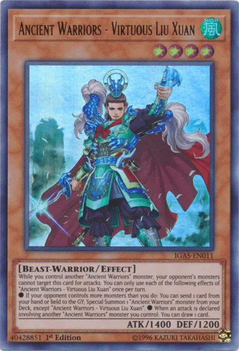 Ancient Warriors - Virtuous Liu Xuan [IGAS-EN011] Ultra Rare - for just $0.60! 
