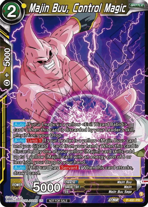 Majin Buu, Control Magic (Zenkai Series Tournament Pack Vol.3) (P-491) [Tournament Promotion Cards] - for just $0.15! 