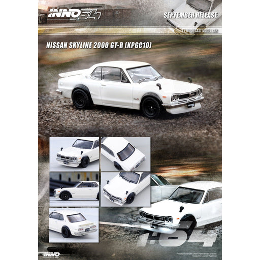 Inno64 Nissan Skyline 2000 GT-R (KPGC10) in White 1:64 - Premium Nissan - Just $24.99! Shop now at Retro Gaming of Denver