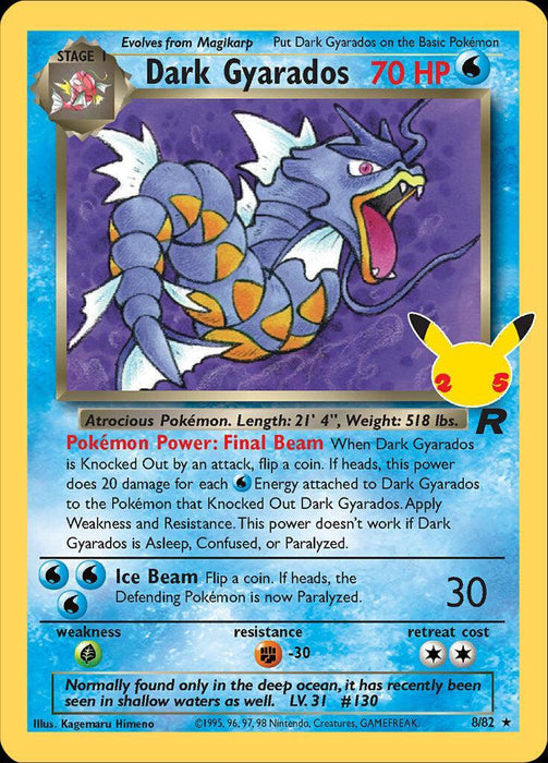 Dark Gyarados (8/82) [Celebrations: 25th Anniversary - Classic Collection] - for just $2.05! 