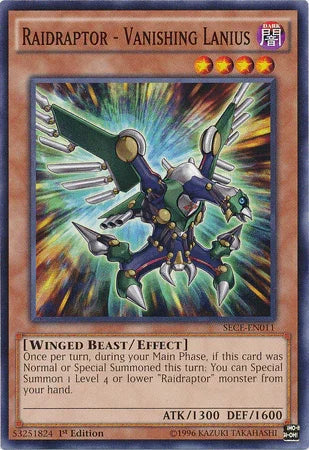 Raidraptor - Vanishing Lanius [SECE-EN011] Common - for just $0.10! 