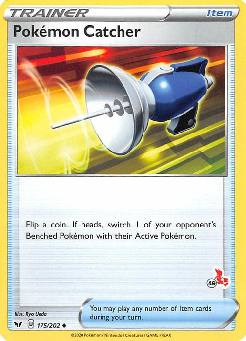 Pokemon Catcher (175/202) (Cinderace Stamp #49) [Battle Academy 2022] - for just $0.10! 