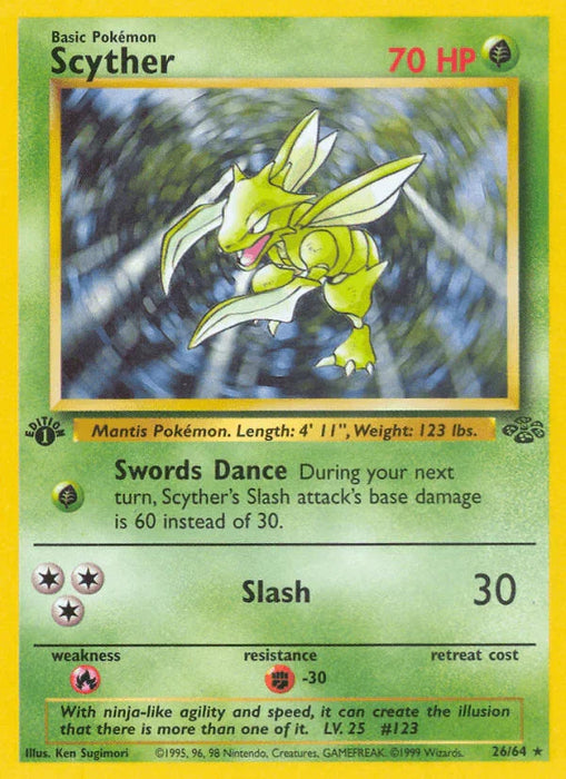Scyther (26/64) [Jungle 1st Edition] - for just $6.80! 