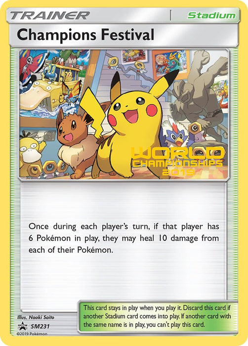 Champions Festival (SM231) (Quarter Finalist 2019) [Sun & Moon: Black Star Promos] - Just $0.10! Shop now at Retro Gaming of Denver