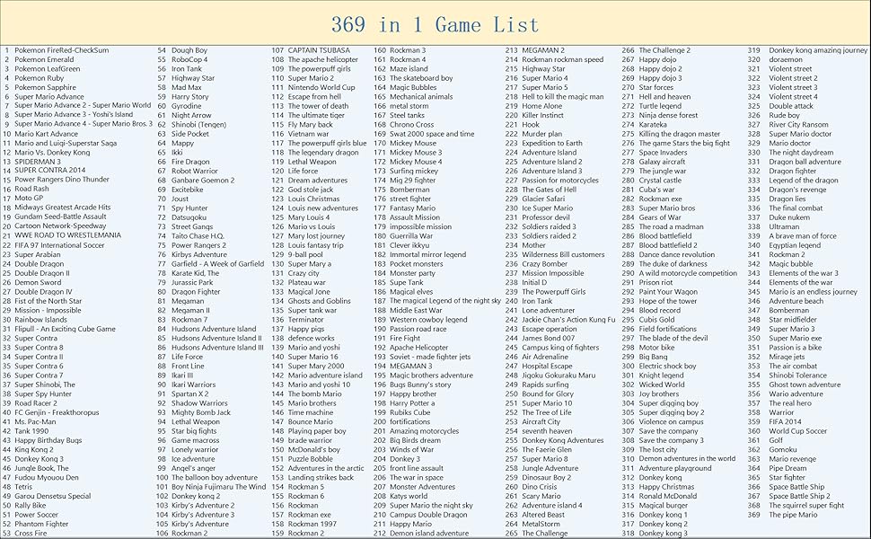 369 in 1 GBA GB Video Game Boy Advance Huge Collection - for just $49.99! 