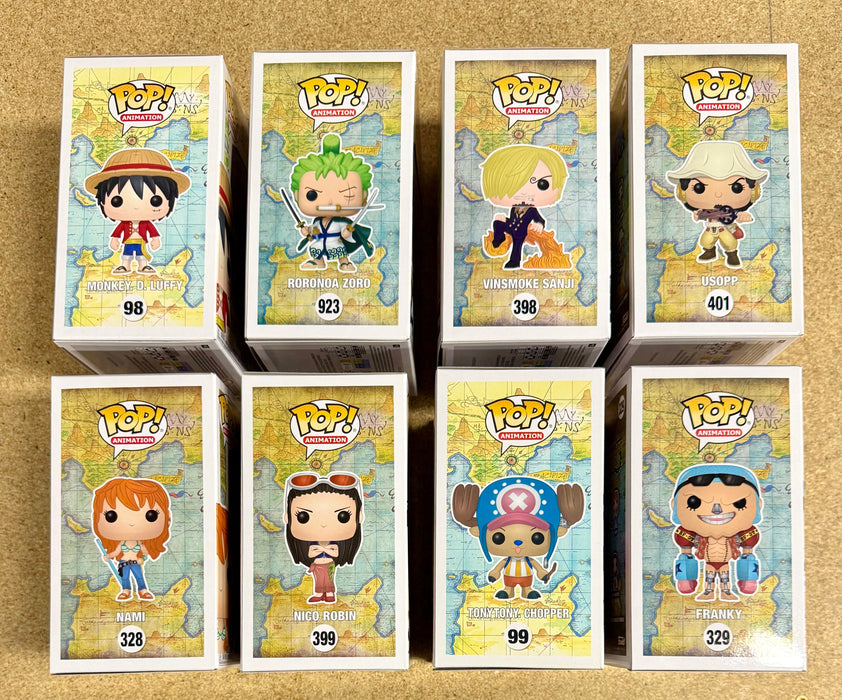 Funko Pop! Animation Monkey D. Luffy One Piece Complete Straw Hat Crew Set Of 8 - for just $110! 