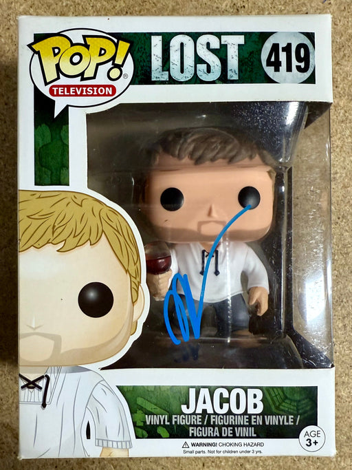Mark Pellegrino Signed LOST Jacob Vaulted Funko Pop! #419 With JSA COA - for just $120! 