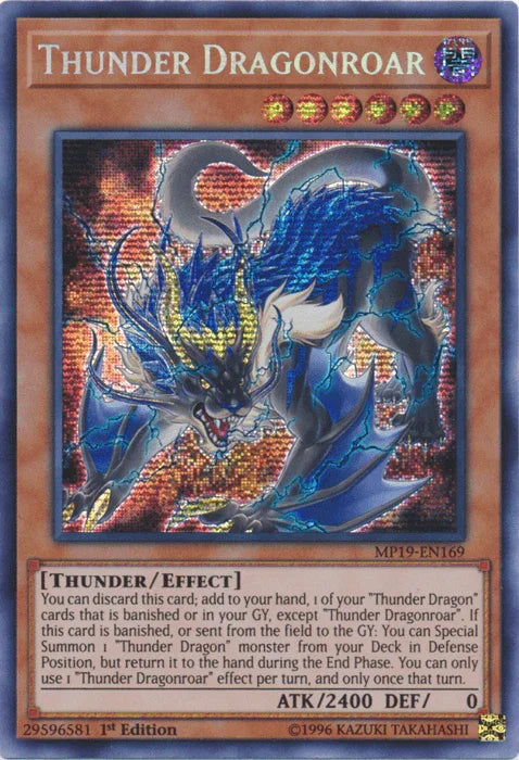 Thunder Dragonroar [MP19-EN169] Prismatic Secret Rare - for just $0.65! 