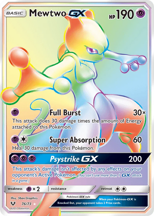 Mewtwo GX (76/73) [Sun & Moon: Shining Legends] - for just $34.15! 