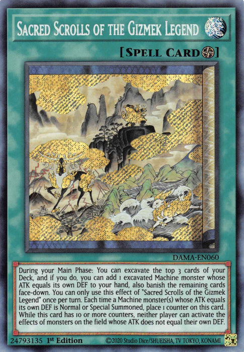 Sacred Scrolls of the Gizmek Legend [DAMA-EN060] Secret Rare - for just $0.15! 
