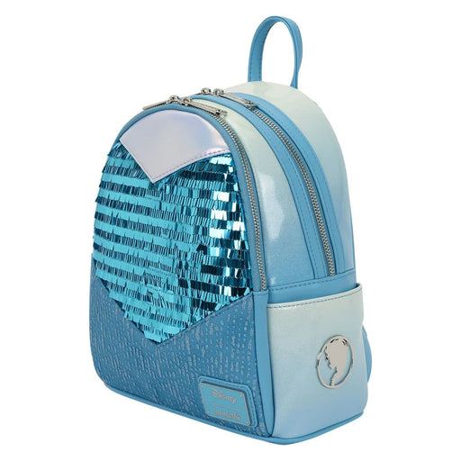 Loungefly Frozen Elsa Glitter Sequin Cosplay Mini Backpack - for just $90! 