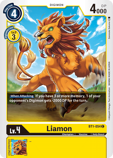 Liamon [BT1-054] [Release Special Booster Ver.1.0] - Just $0.09! Shop now at Retro Gaming of Denver