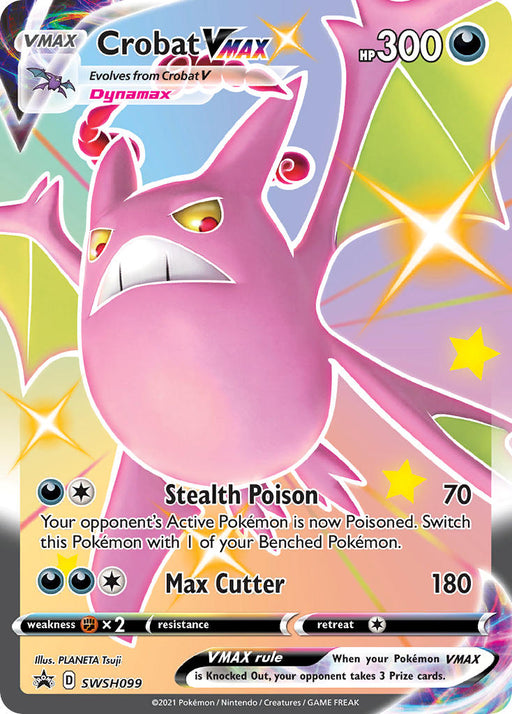 Crobat VMAX (SWSH099) (Jumbo Card) [Sword & Shield: Black Star Promos] - Just $0.60! Shop now at Retro Gaming of Denver