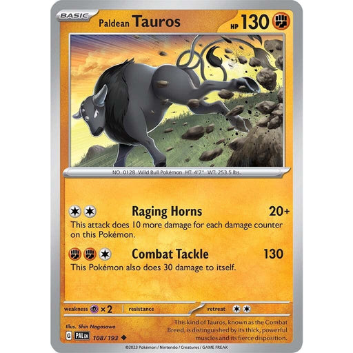 Paldean Tauros (108/193) [Scarlet & Violet: Paldea Evolved] - Just $0.10! Shop now at Retro Gaming of Denver