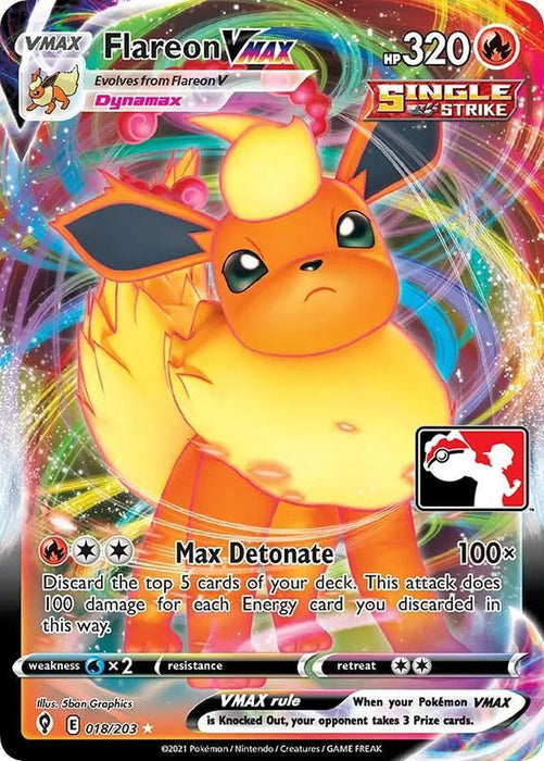 Flareon VMAX (018/203) [Prize Pack Series One] - for just $35.35! 