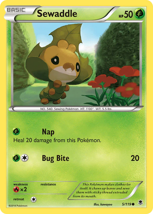 Sewaddle (5/119) [XY: Phantom Forces] - for just $0.15! 