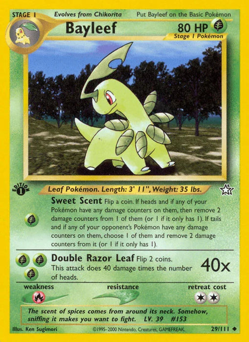 Bayleef (29/111) [Neo Genesis 1st Edition] - for just $1.05! 