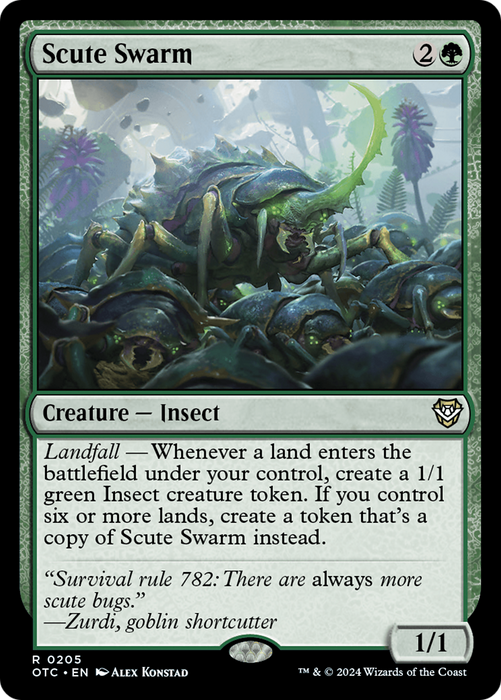 Scute Swarm (OTC-205) - Outlaws of Thunder Junction Commander - for just $2.20! 