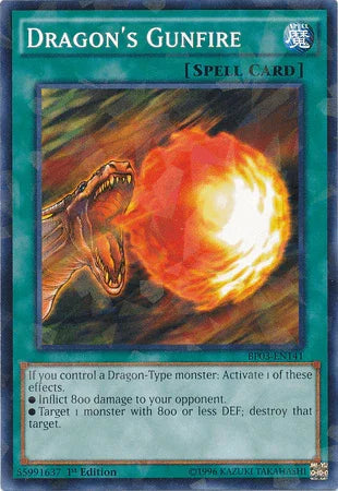 Dragon's Gunfire [BP03-EN141] Shatterfoil Rare - for just $0.10! 