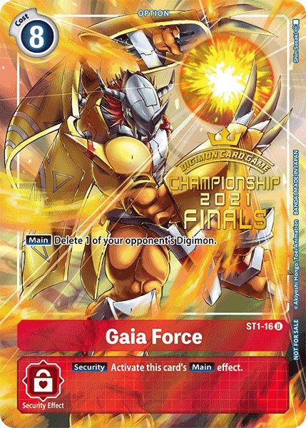 Gaia Force [ST1-16] (2021 Championship Finals Tamer's Evolution Pack) [Starter Deck: Gaia Red Promos] - Just $1.20! Shop now at Retro Gaming of Denver