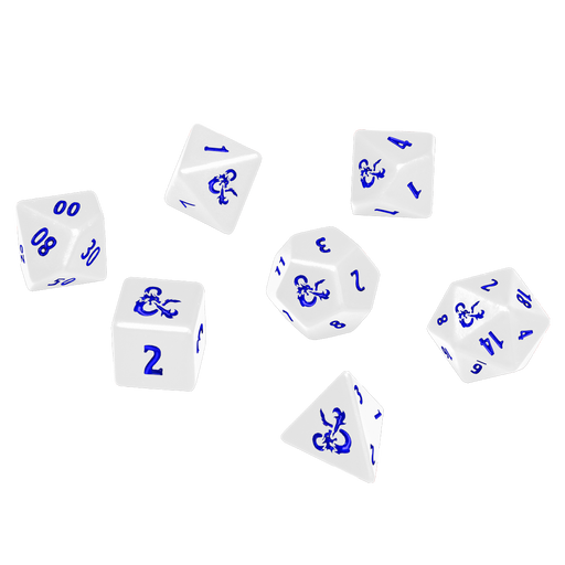 Ultra PRO: Heavy Metal Dice - Icewind Dale (7-Dice Set / White) - for just $0! 