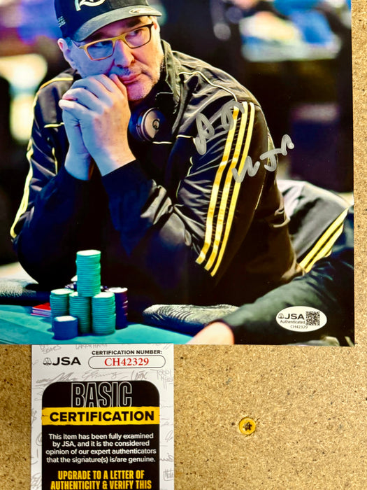 Poker Champion Phil Hellmuth “The Poker Brat” Autograph 8X10 Signed With JSA COA - for just $75! 
