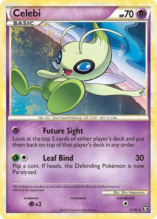 Celebi (3/102) (Movie Exclusive) [HeartGold & SoulSilver: Triumphant] - for just $7.60! 