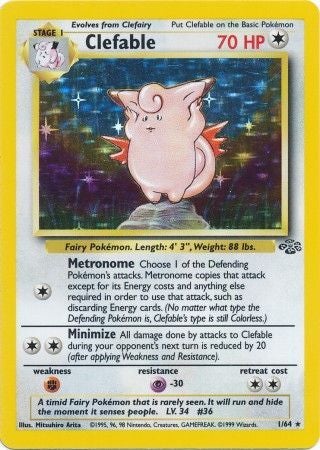 Clefable (1/64) [Jungle] (No Set Symbol Misprint) - Just $11! Shop now at Retro Gaming of Denver