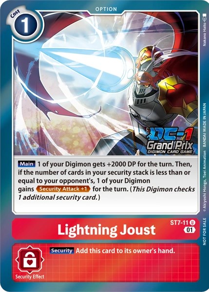 Lightning Joust [ST7-11] (Grand Prix 2022) [Starter Deck: Gallantmon] - Just $0.15! Shop now at Retro Gaming of Denver