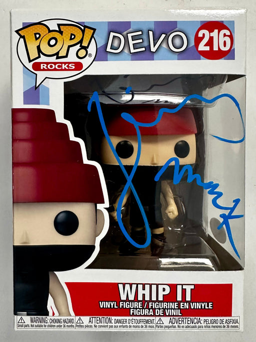 Gerald Casale & Mark Mothersbaugh Signed Whip It Funko Pop! #216 Band DEVO 2021 With JSA COA - for just $350! 
