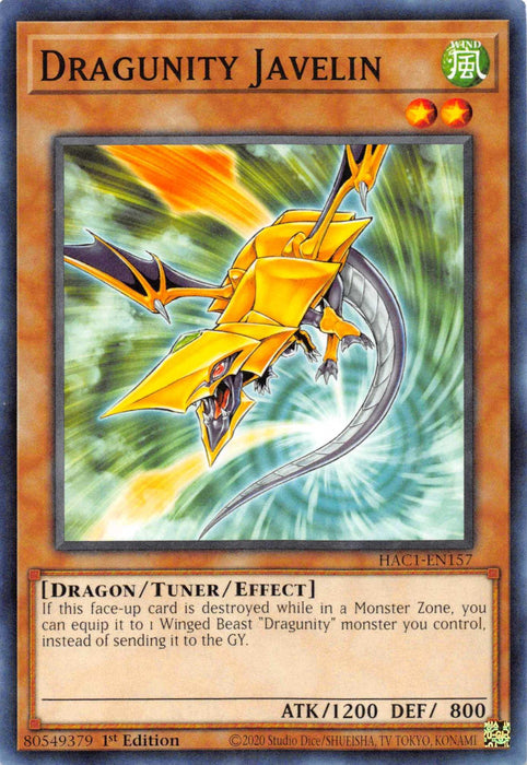 Dragunity Javelin [HAC1-EN157] Common - for just $0.10! 