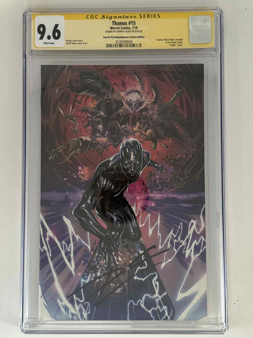 [Signed by Donny Cates] Thanos #15 CGC 9.6 Yellow Label Geoff Shaw Exclusive Virgin Var - for just $150! 