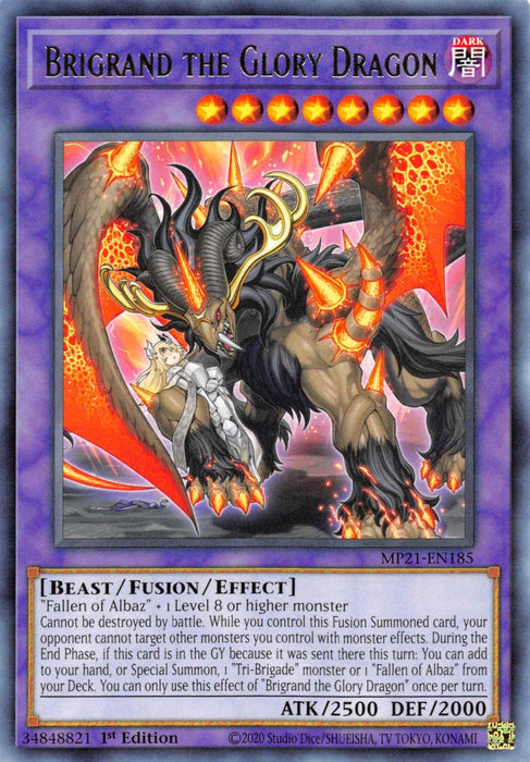 Brigrand the Glory Dragon [MP21-EN185] Rare - for just $0.10! 