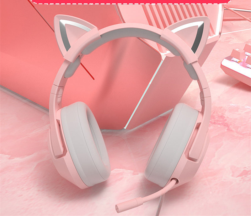 Head-mounted Gaming Gaming Cute Girls Wired Computer Headset - for just $200.36! 