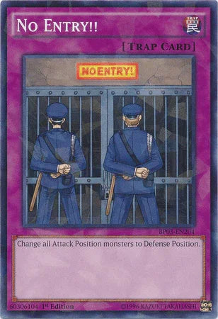 No Entry!! [BP03-EN204] Shatterfoil Rare - for just $0.15! 