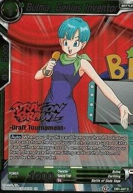 Bulma, Genius Inventor (Dragon Brawl Draft Tournament Gold Stamped) (DB1-047) [Promotion Cards] - for just $6.80! 