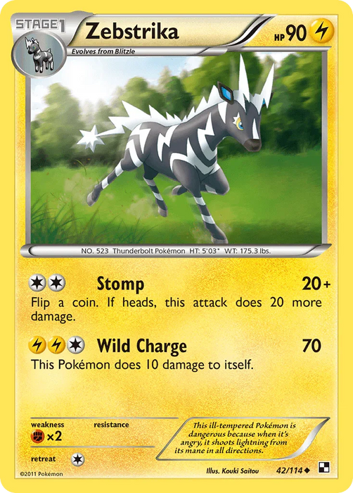 Zebstrika (42/114) [Black & White: Base Set] - for just $0.20! 